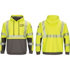 Bulwark Flame Resistant, Hi-Viz Class 3,  Pullover Hoodie CHSSMB4